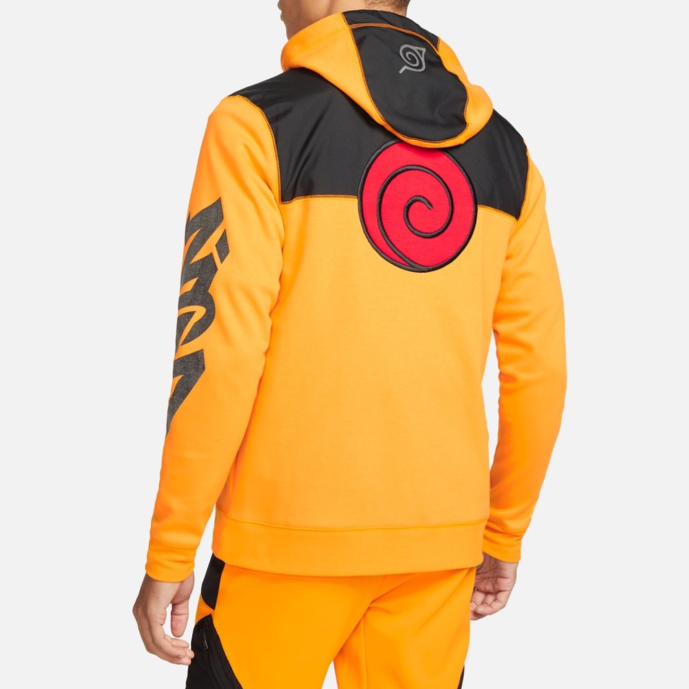 Jordan x Zion Naruto Men’s  Full Zip Track Jacket Large Black/Orange Peel
